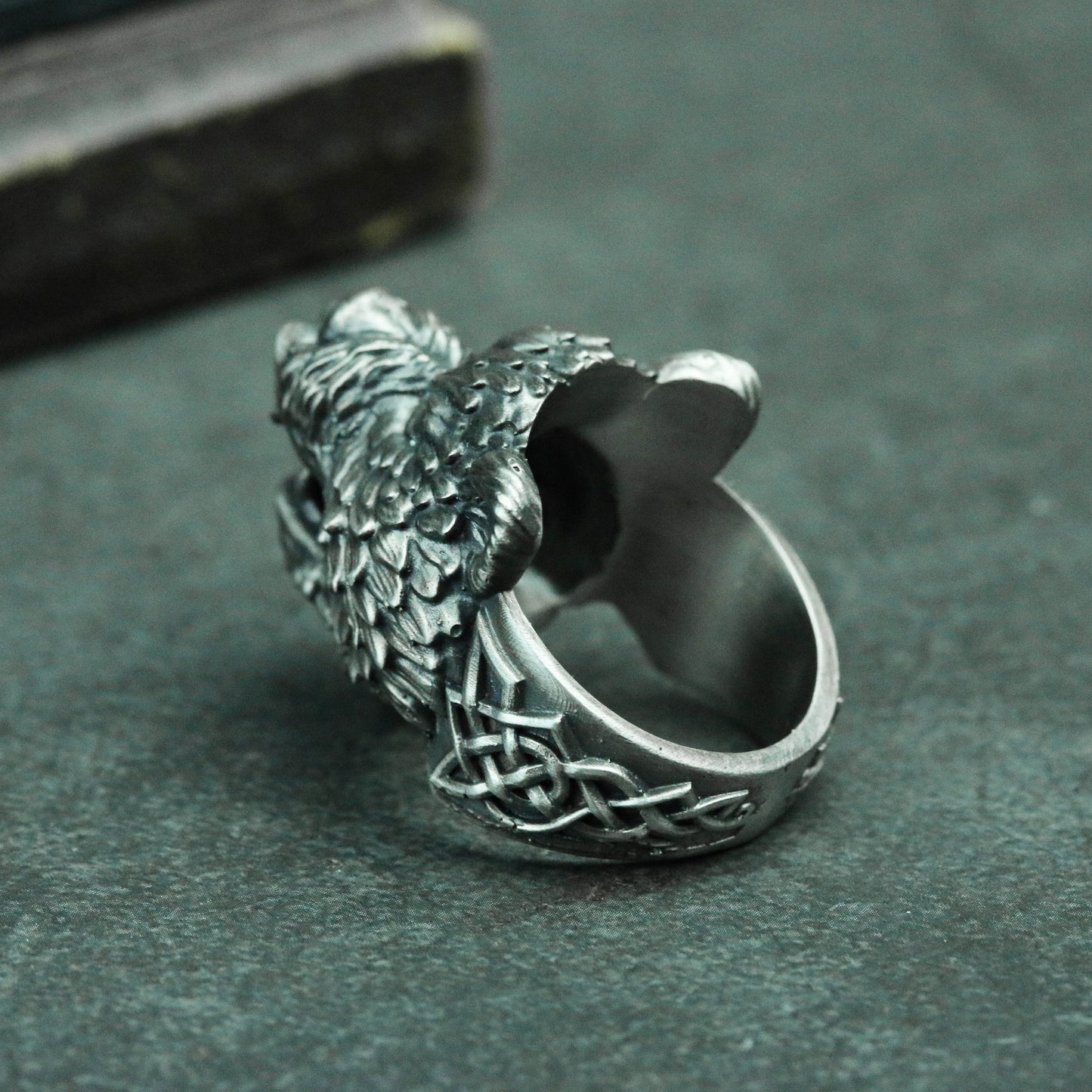 Black bear 925 silver ring, roaring brown bear silver ring, handmade silver ring, unique charm silver ring - SATANHORN