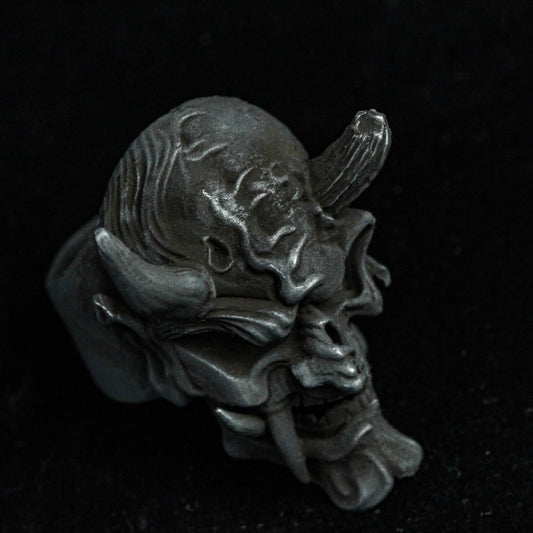 Yin and Yang ghost face ring, 925 silver ring, ghost face brass ring, skull ring, dark jewelry, handmade jewelry