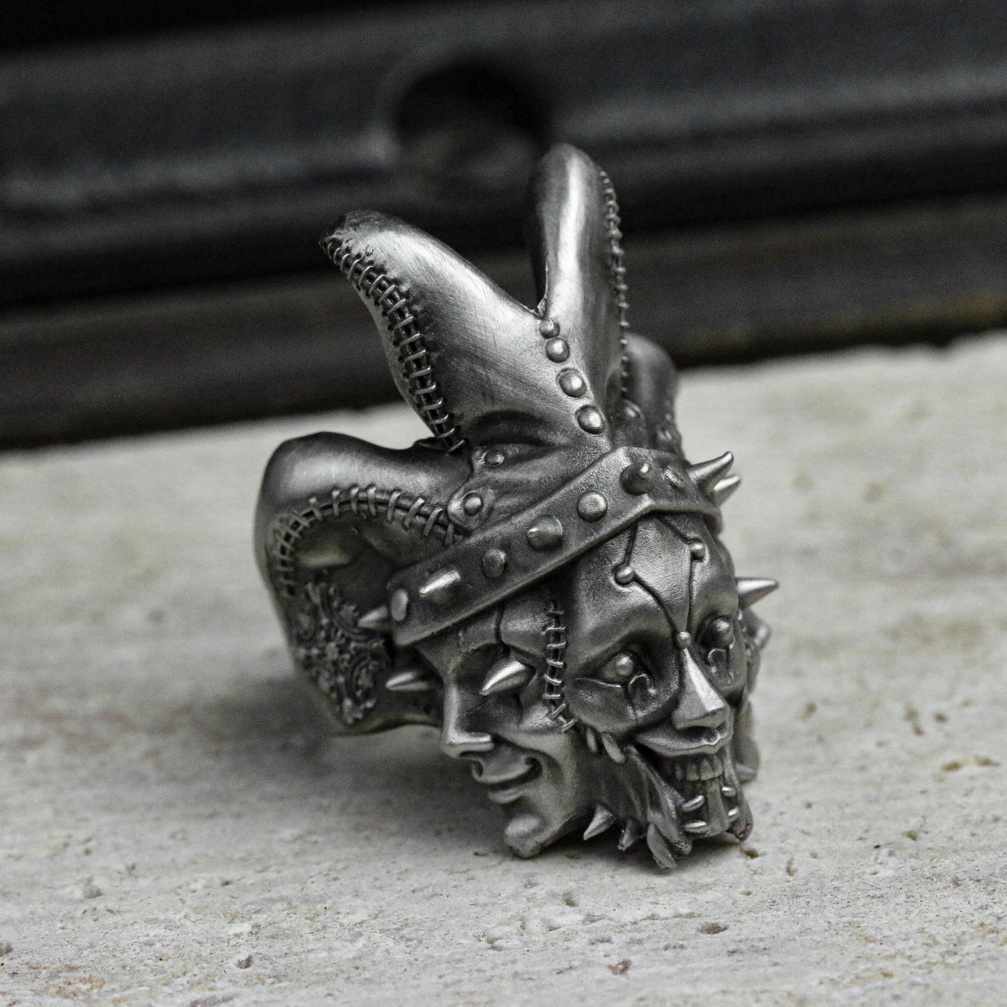 Royal Flush Smirk Ring - 925 Sterling Silver Card Shark Jewelry