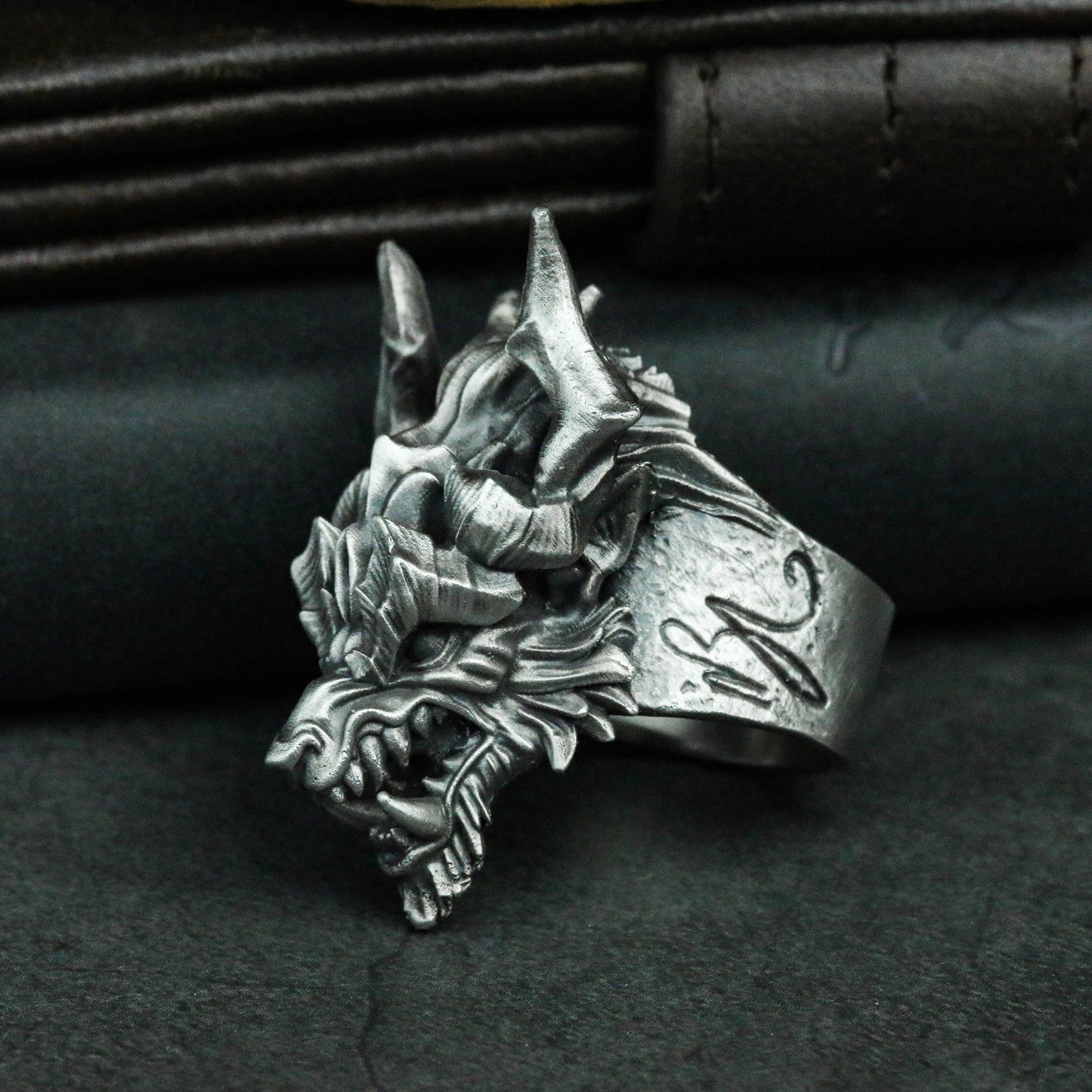 Dragons Nine Sons-HOU-925 Silver Ring-Handmade Ring-Myths and Legends