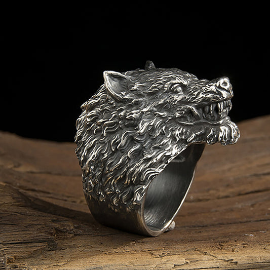 925 sterling silver Werewolf Ring Totem, Werewolf Ring,Animal Jewelry, Wolf Ring,Werewolf Jewelry