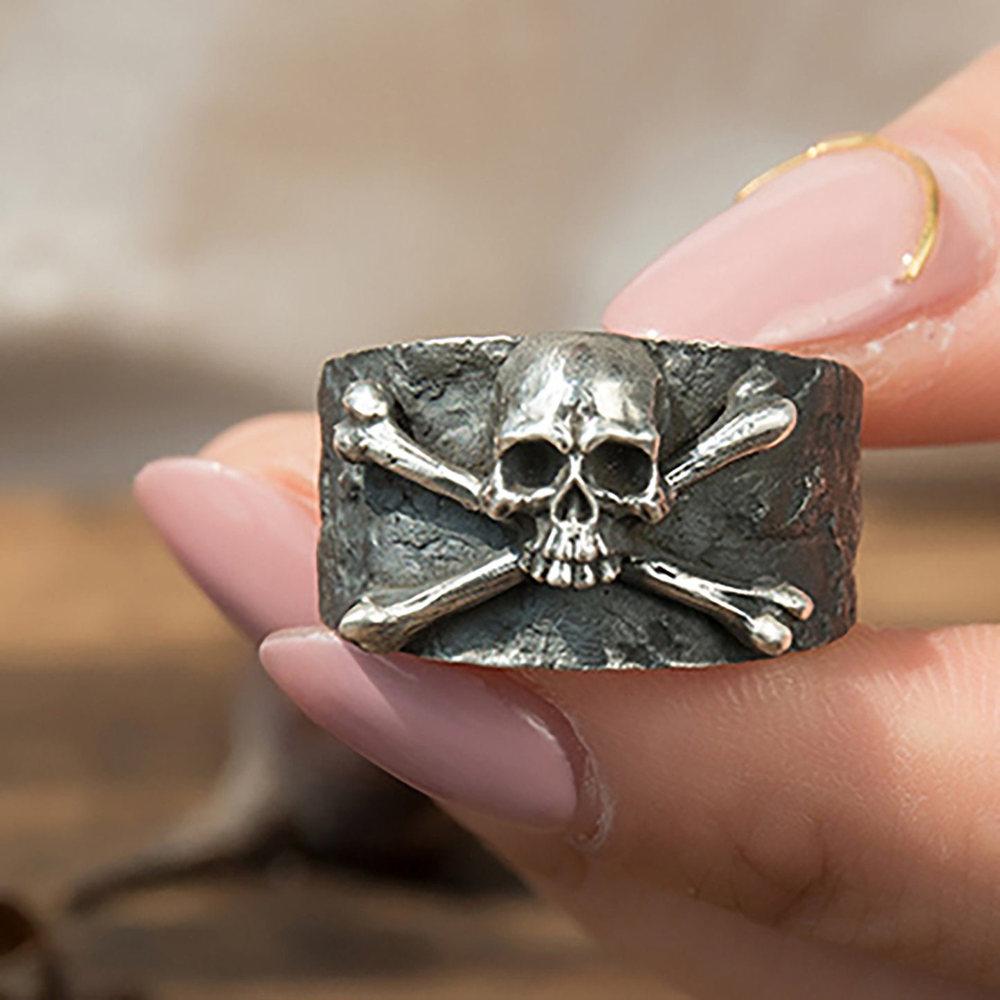 925 sterling silver Skull ring, skull ring,skull jewelry, avant-garde jewelry, silver skull ring-handmade