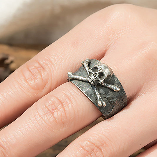 925 sterling silver Skull ring, skull ring,skull jewelry, avant-garde jewelry, silver skull ring-handmade