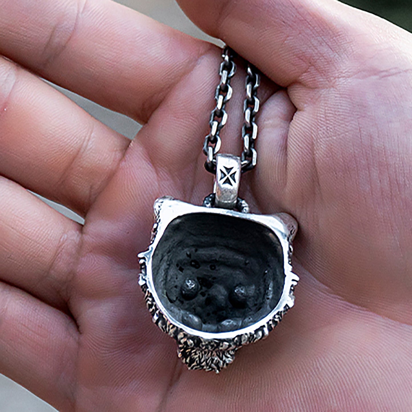 925 sterling silver tiger head pendant necklace, angry tiger necklace, silver necklace gift for husband, Halloween gift