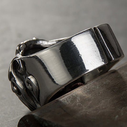 Tang lion men's personalized ring,Men's sterling silver lion ring, lion ring, lion head ring, Men's personalized ring, personalized