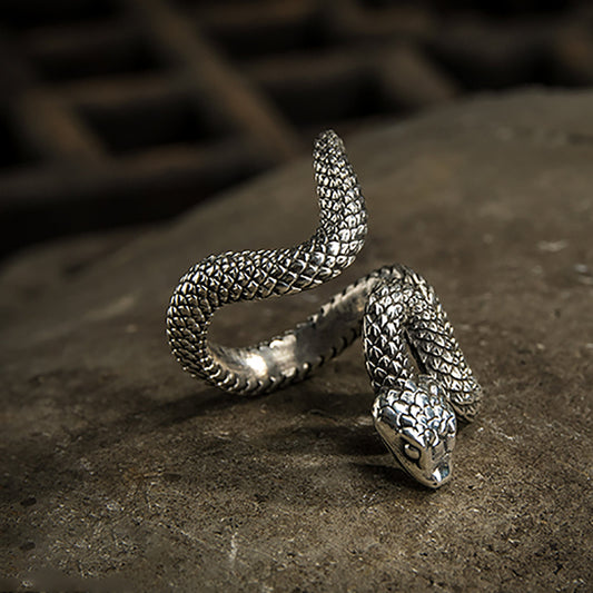 Animal ring, snake ring, silver snake ring, boho ring, gothic ring,couple ring