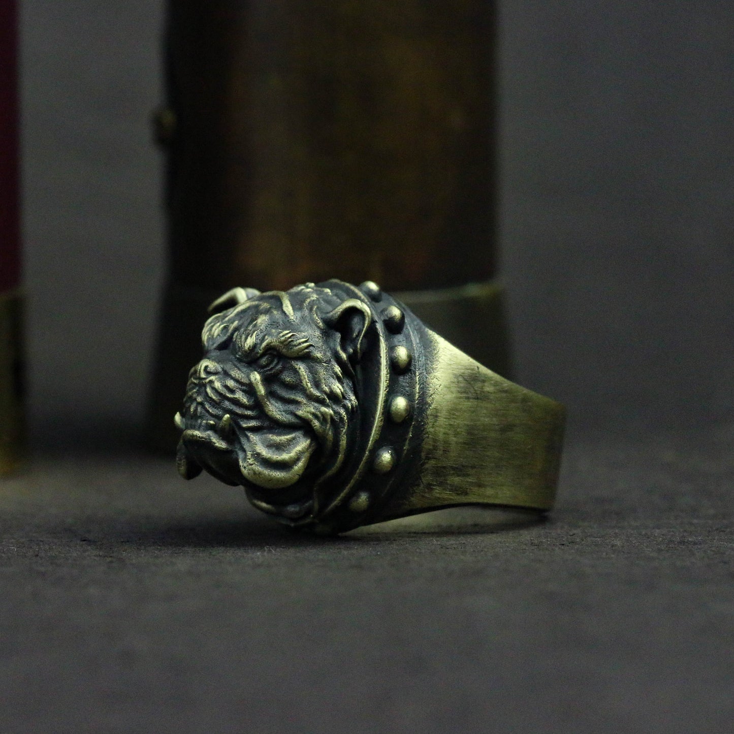 925 silver bully dog ring pet ring handmade custom jewelry
