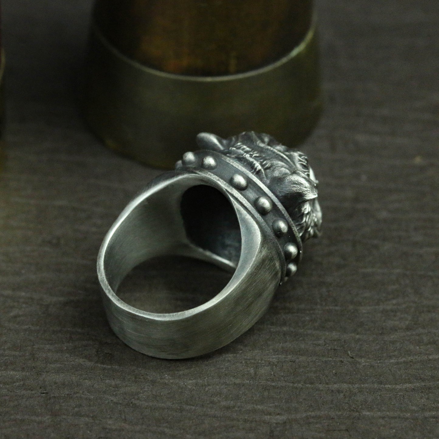 925 silver bully dog ring pet ring handmade custom jewelry