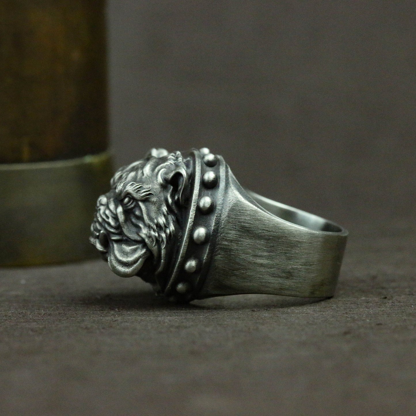 925 silver bully dog ring pet ring handmade custom jewelry