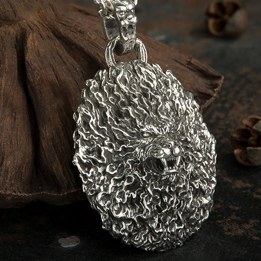 925 Sterling Silver Lion king Pendant Necklace|Lion Pendant|Lion king Jewelry|Men's Necklace|Men's Gift