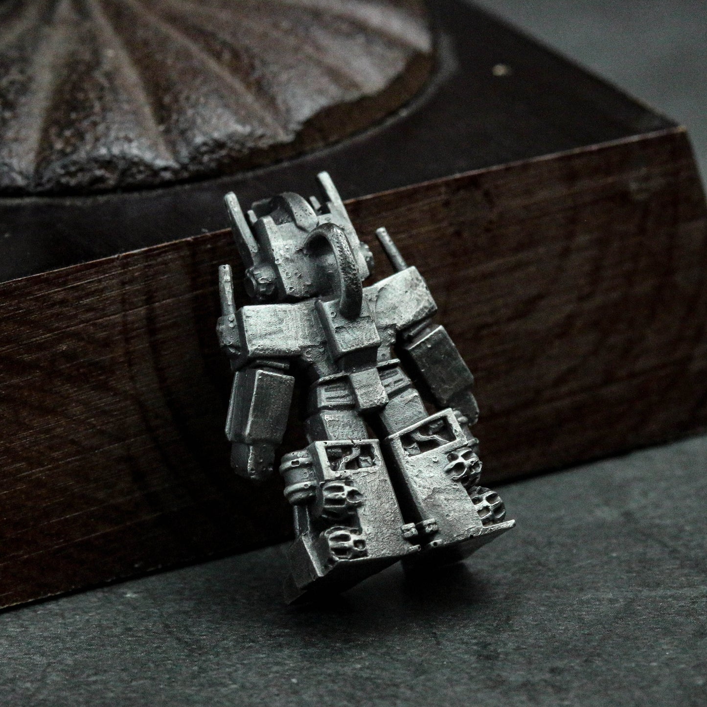 Mech Transform Robot Pendant - Artisan 925 Silver Mens Statement Necklace