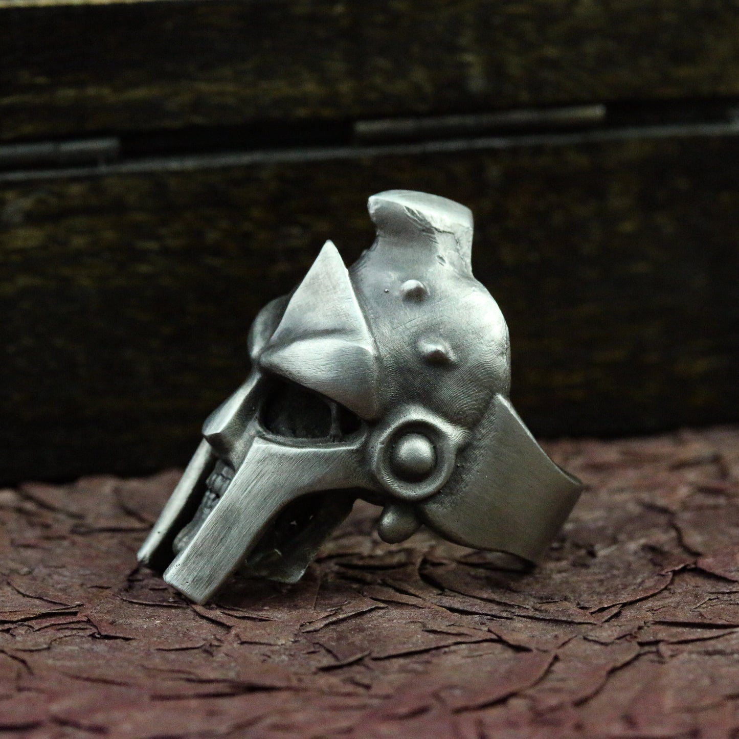 Skull Spartan 925 silver ring, ancient Greek warrior skull ring, handmade original skull helmet ring gift