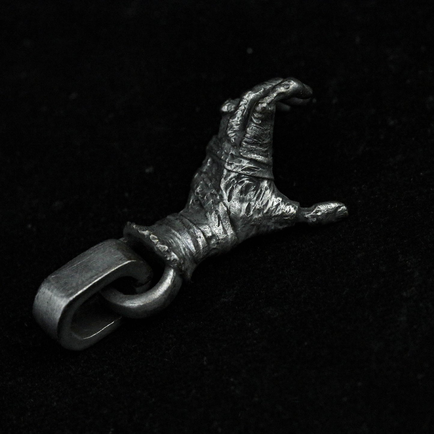 Zombie Hand Ghost Hand Devil Claw Pendant Horror Retro Unique Five Finger Mountain Palm 925 Sterling Silver Brass Necklace Weird Vampire
