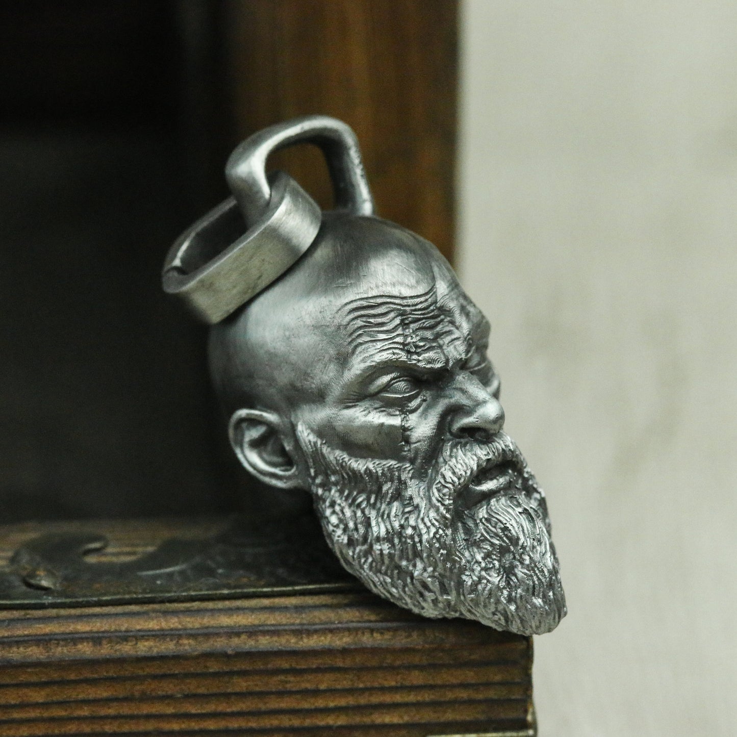 Kratos 925 Silver Pendant Necklace-the protagonist of the game God of War -the soul of Spartan totem