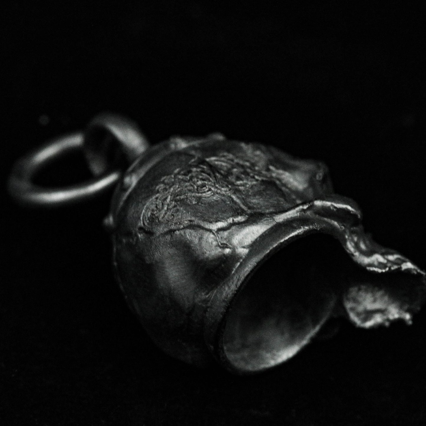 Skull Brass Pendant Bells Silver Ornaments Wind Chimes Totem 925 Sterling Silver Hollow Gothic Halloween Gift