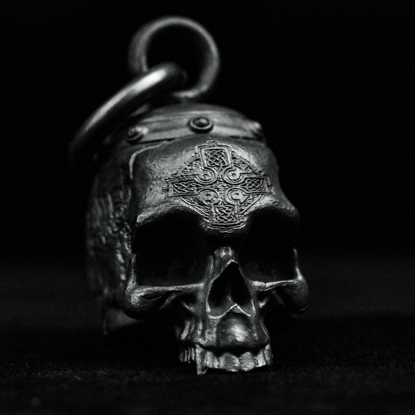 Skull Brass Pendant Bells Silver Ornaments Wind Chimes Totem 925 Sterling Silver Hollow Gothic Halloween Gift