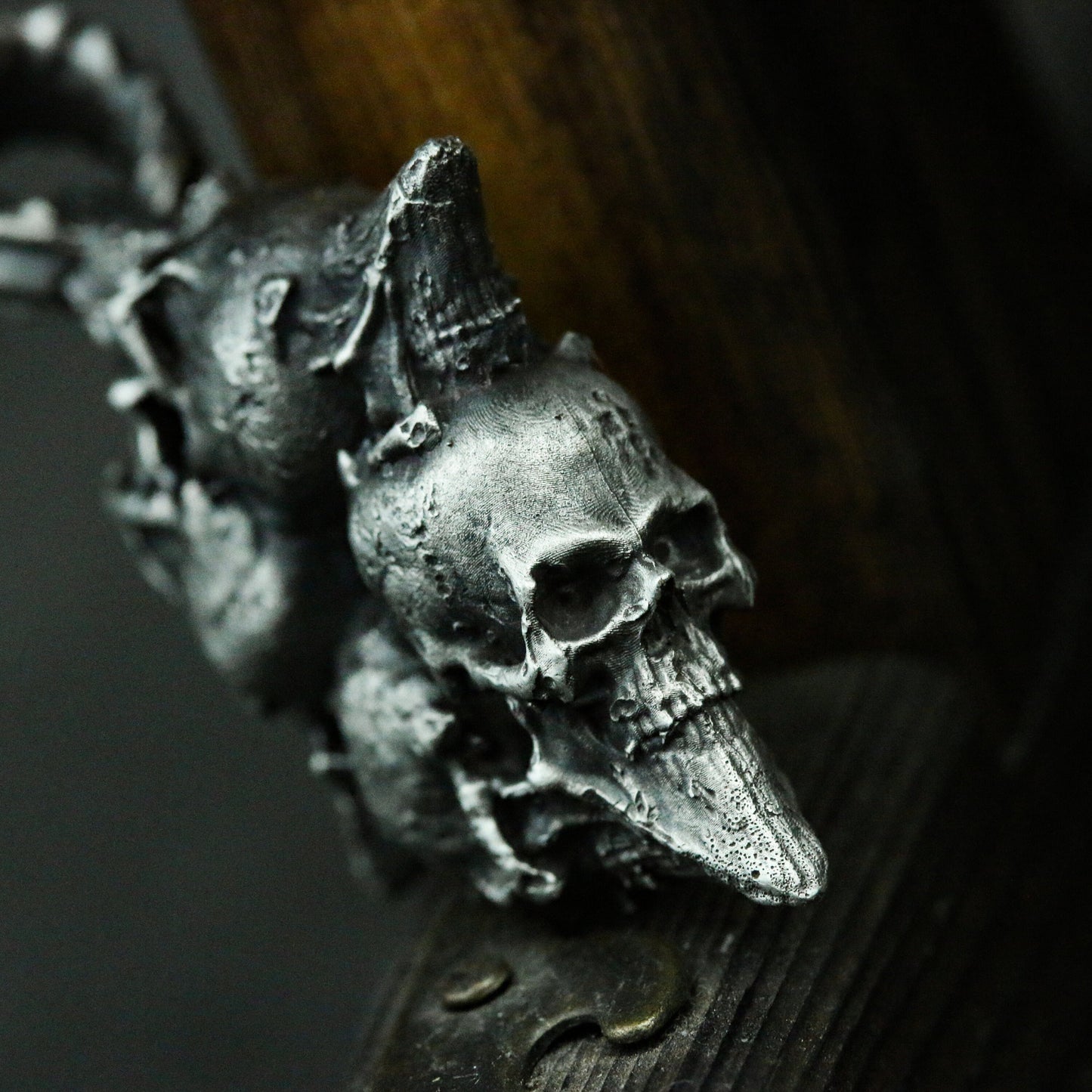 Playing card Diamond 925 silver pendant necklace, gambling lucky pendant, skull diamond silver necklace gift