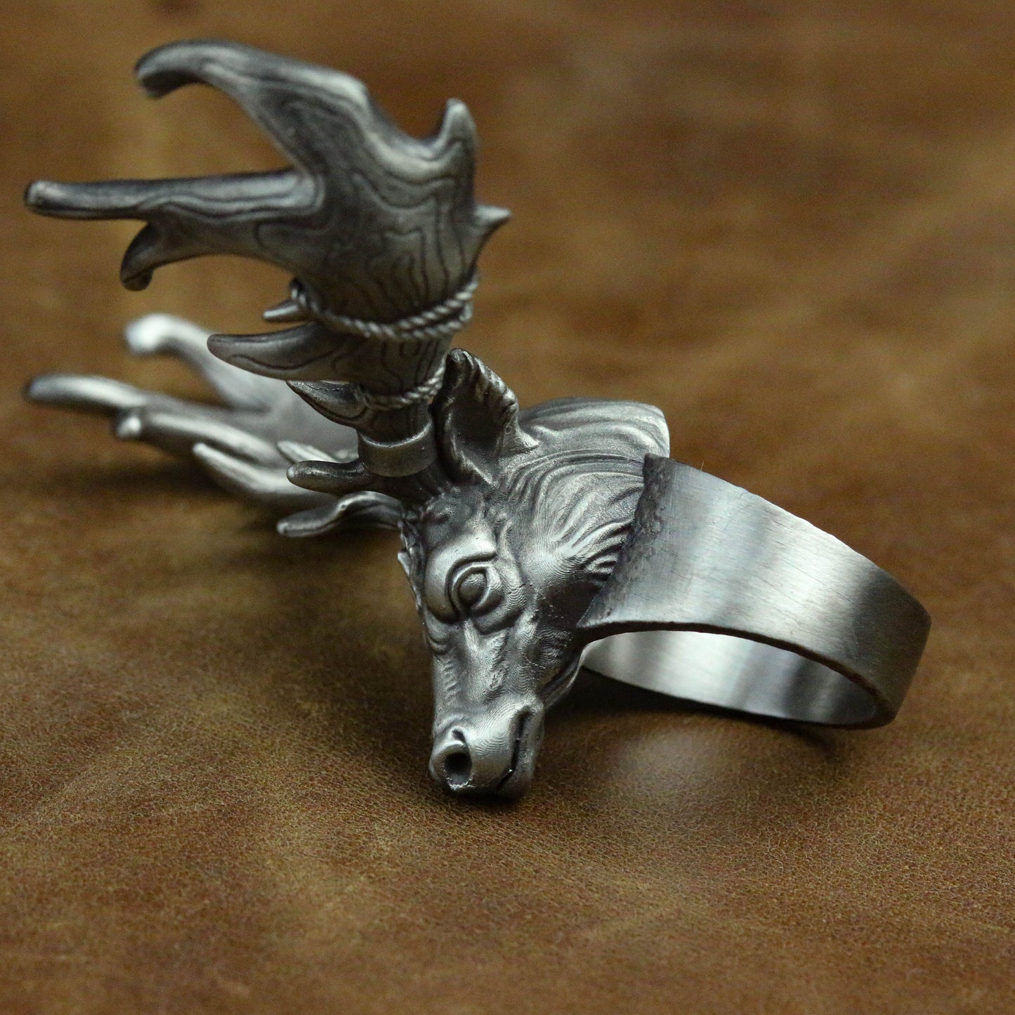 reindeer ring Elk 925 silver ring, Santa's Elk ring