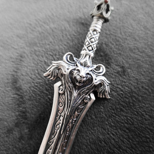 925 Sterling Silver Chinese Sword Pendant Necklace, Sword Pendant Necklace, Chinese Style Necklace, Men's Necklace - Handmade Necklaces