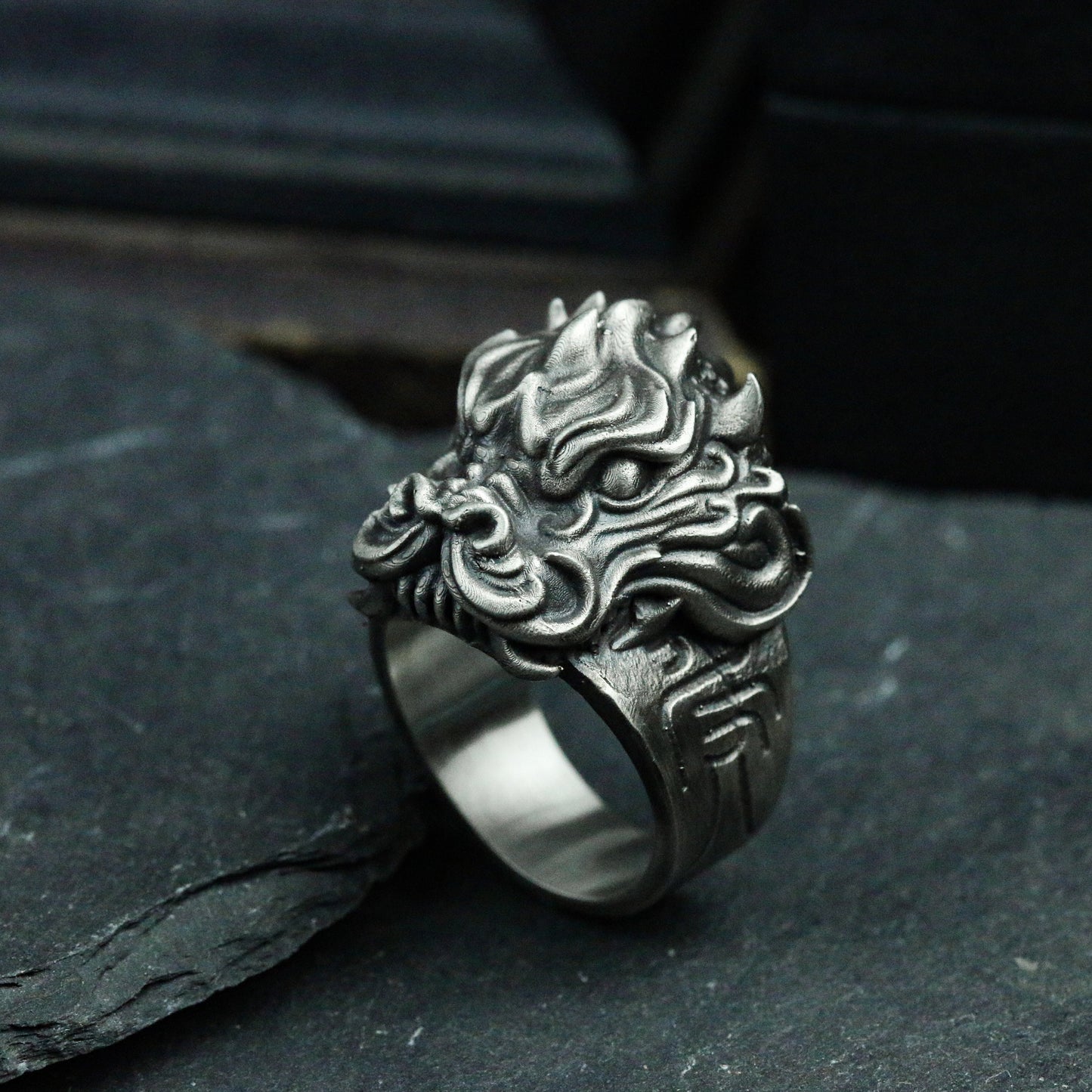 Tiger ben 925 silver ring, Chinese beast silver ring, lucky beast protection ring - SATANHORN