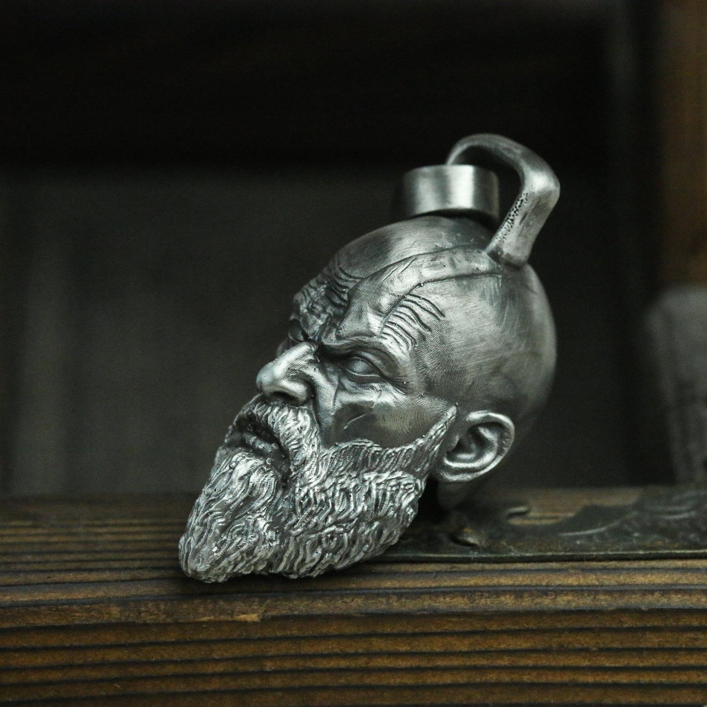 Kratos 925 Silver Pendant Necklace-the protagonist of the game God of War -the soul of Spartan totem