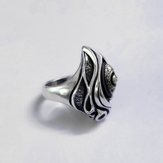 925 silver Fengshen ring, eye ring, whirlpool ring brass craftsman making jewelry
