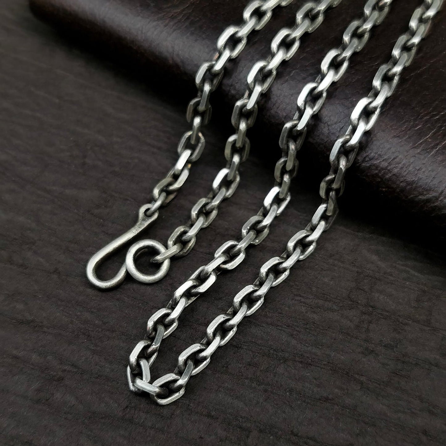 925 Sterling Silver Cross Coffin Silver Pendant Necklace, Christian Religious Jewelry, Gothic Coffin Jewelry, Men's Necklace - Handmade