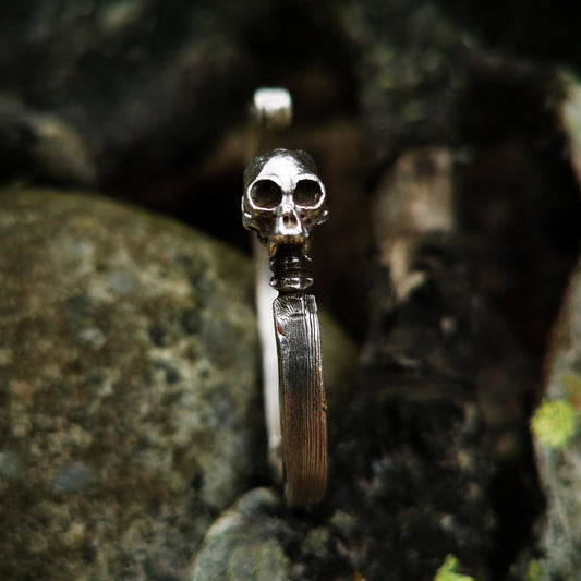 925 silver skull bracelet, skull jewelry, sterling silver skull bracelet, men's silver bracelet