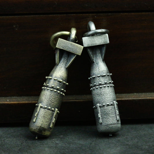 American missile little boy 925 silver pendant necklace, Nagasaki missile American pendant, war necklace silver pendant gift