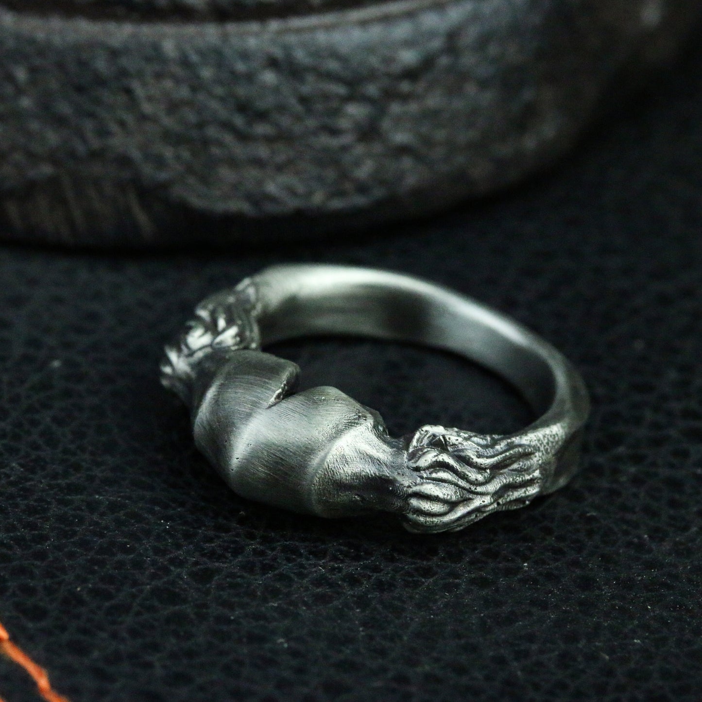 Horseshoe 925 silver ring, Chinese zodiac horse handmade silver ring gift, men's animal ring - SATANHORN