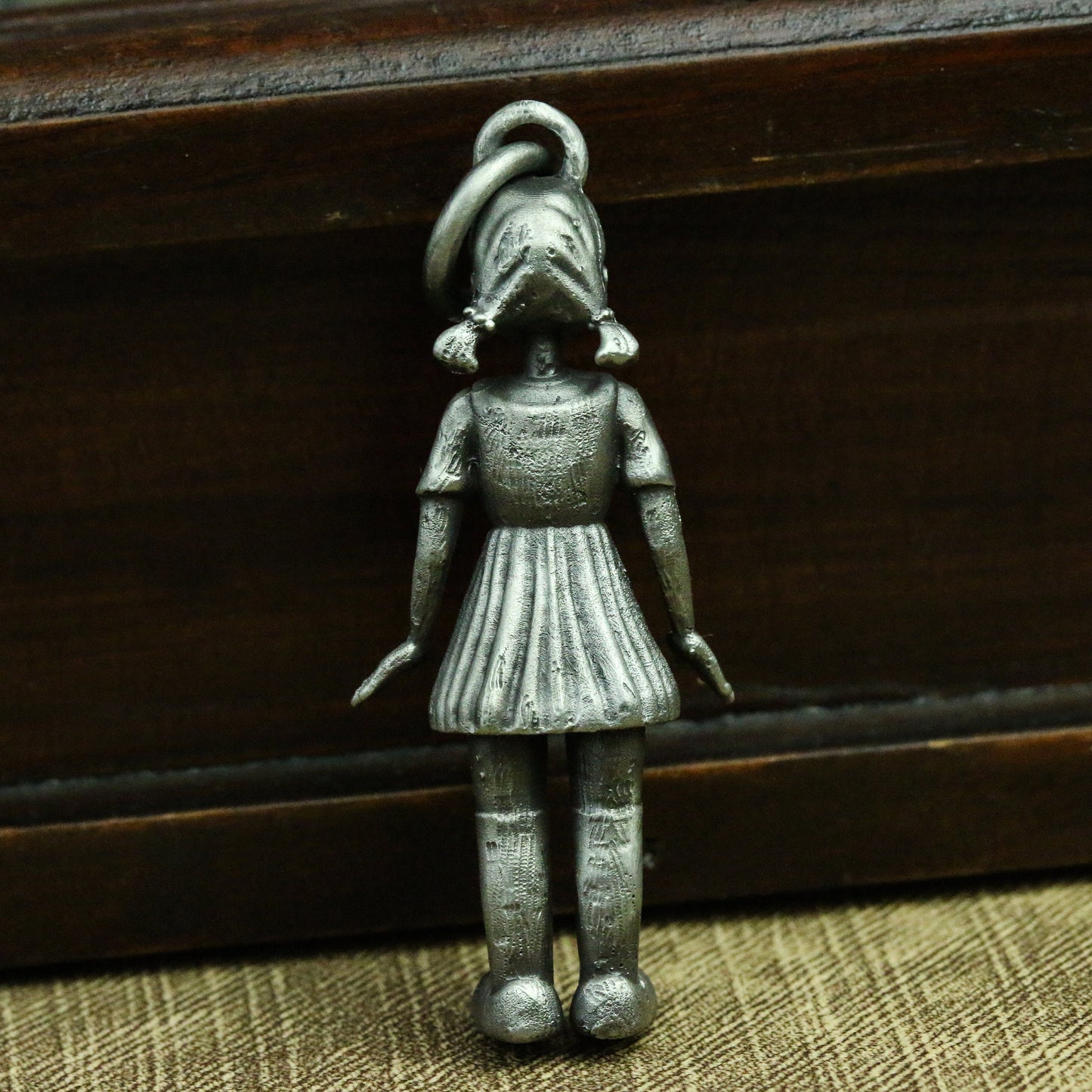 Guardian Doll Pendant - Handmade 925 Silver Art Doll Locket for Collectors