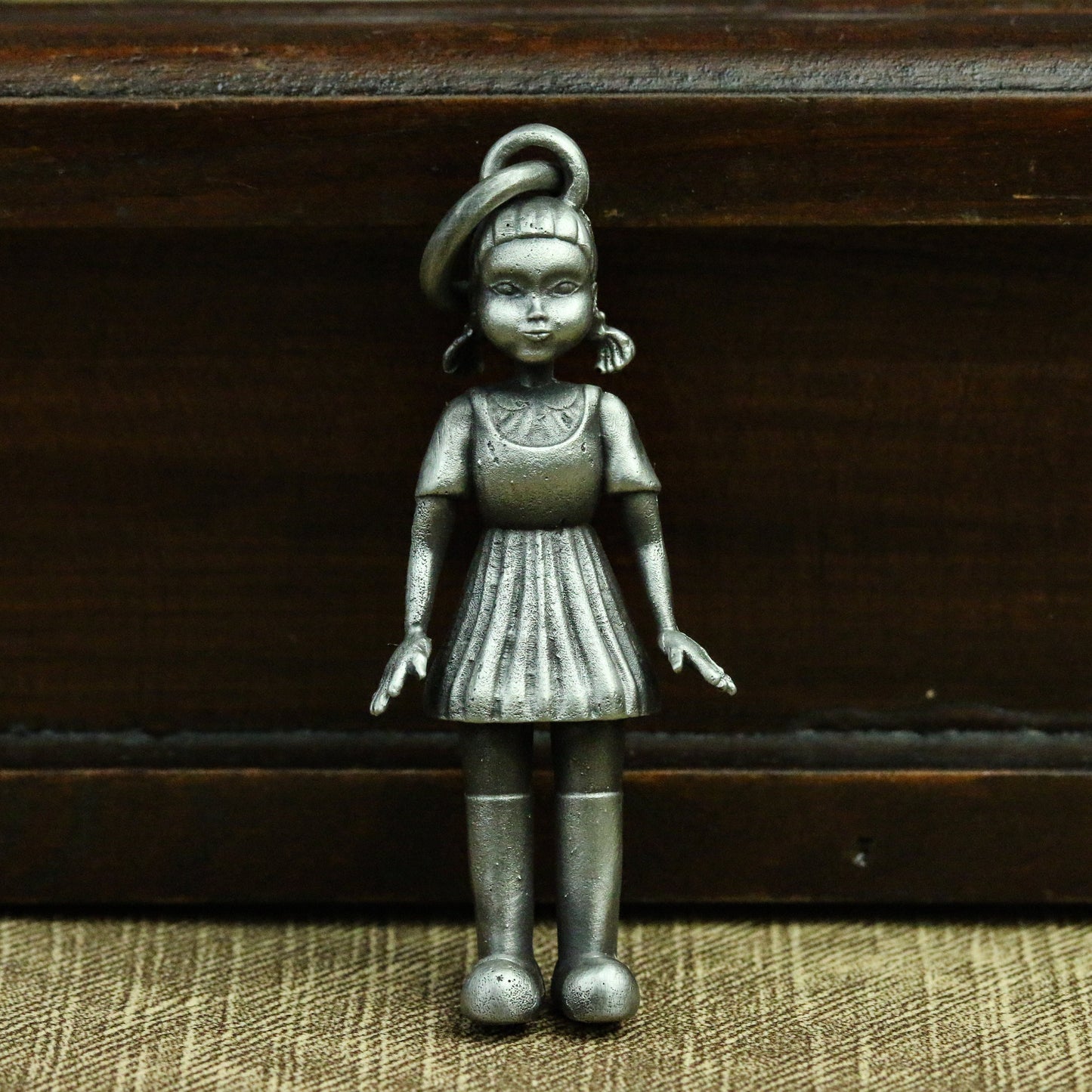 Guardian Doll Pendant - Handmade 925 Silver Art Doll Locket for Collectors