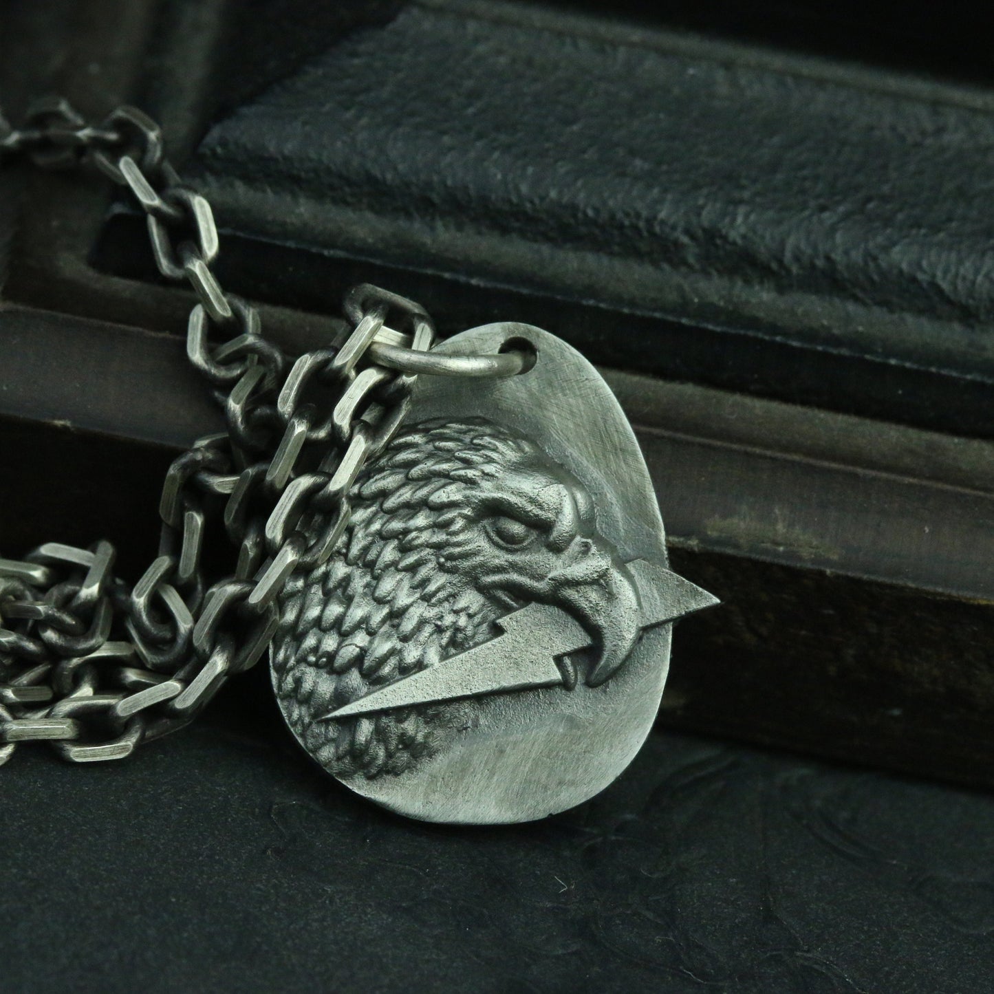 Eagle Lightning 925 Silver Pendant Eagle Brass Men’s Jewelry
