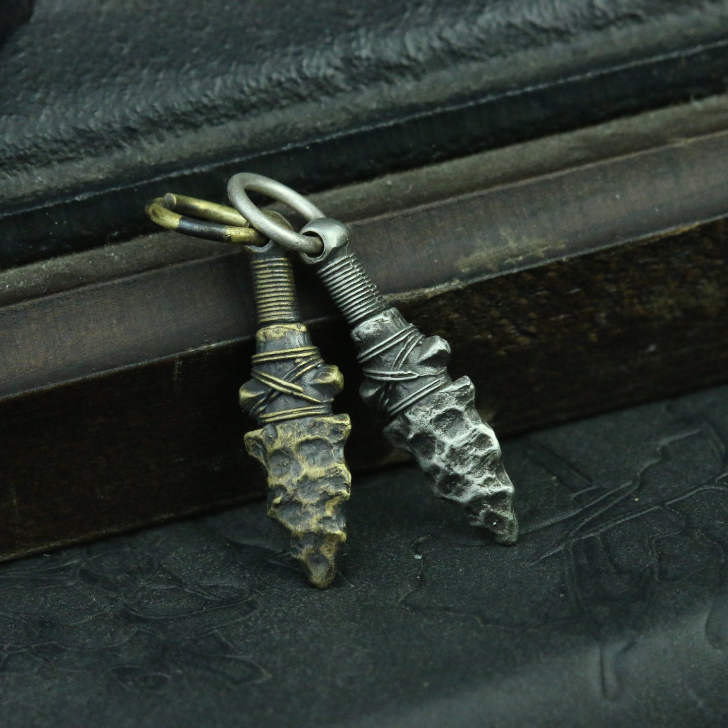 925 sterling silver spearhead pendant handmade weapon necklace stone men and women necklace personality ornaments