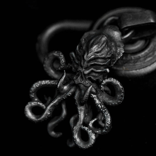 Cthulhu Pendant, Octopus Silver Necklace, Octopus Brass Necklace, Animal Silver Pendant, Transit Silver, Unique Pendant
