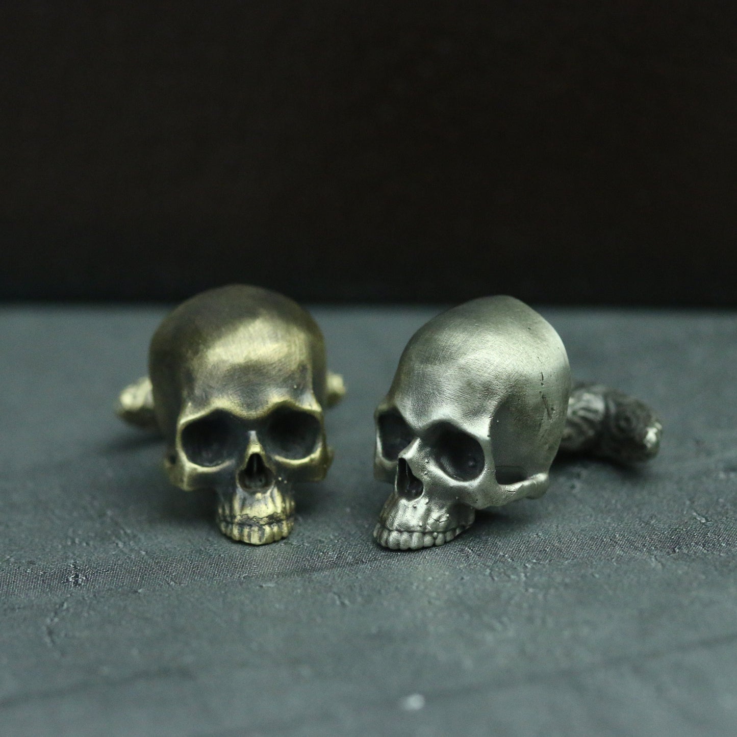 Skull cufflinks handmade in 925 silver, precious metal accessories, boyfriend gift, suit cufflinks, skull clothes accessories