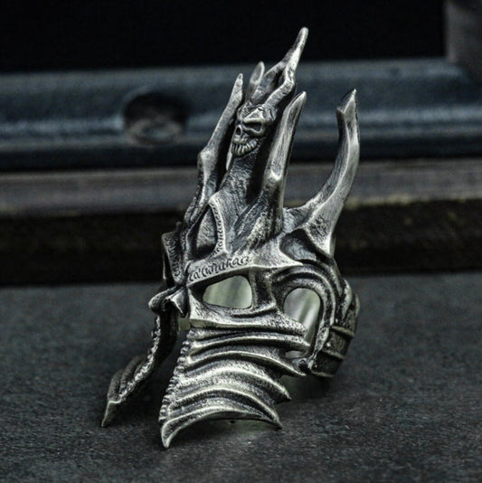 Spartan Mask 925 Silver Ring, Greek Warrior, Men Warrior Ring, Gift Ring Handmade - SATANHORN