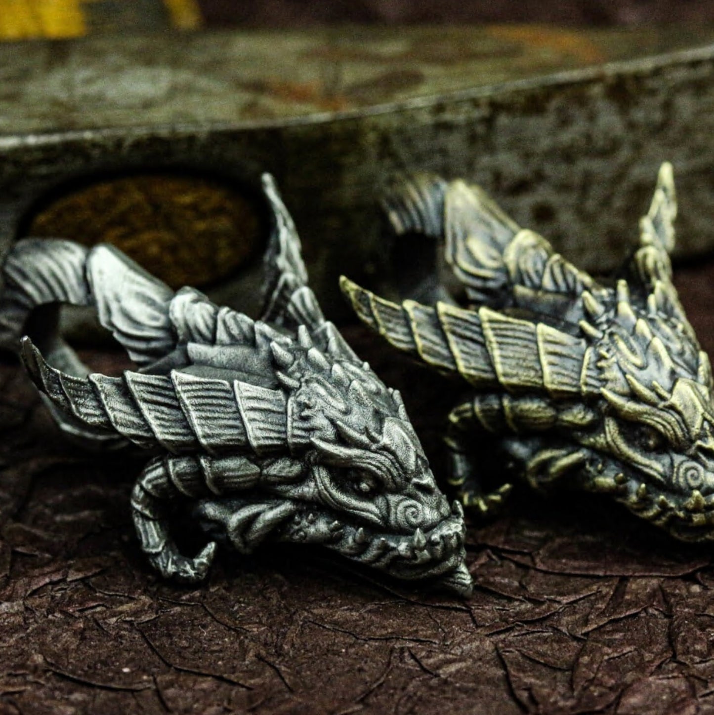 Hellish Dragon 925 Silver Pendant Necklace, Skull Dragon Necklace, Animal Pendant, Mythical Pendant, Handmade Silver Dragon Gift