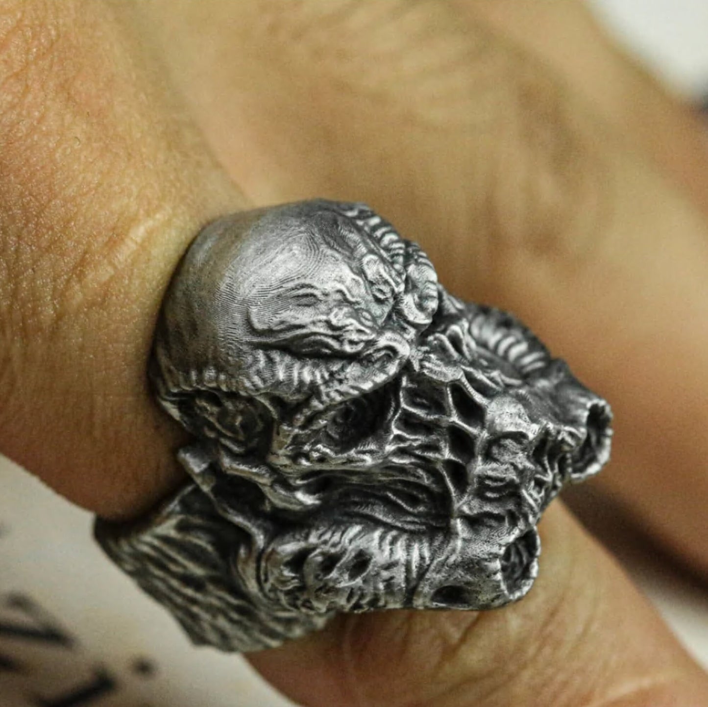 925 Silver Soldier-Inspired Ring Warrior accessories, Classic Handcrafted Design – Personalized Gift - SATANHORN