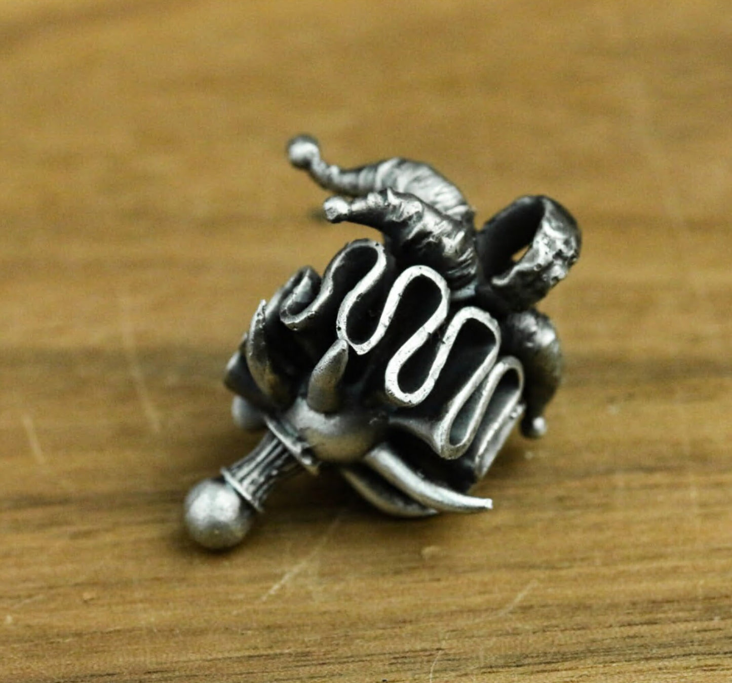 Carnival Phantom Skull Necklace - 925 Silver Dark Circus Collectible for Men