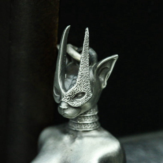 Nude girl masked girl necklace pendant 925 silver/brass handmade, erotic art jewelry, nude girl necklace, nude pendant