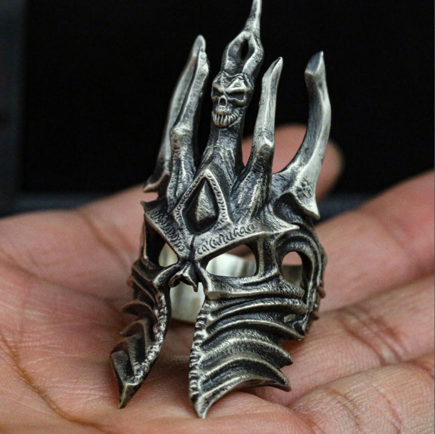 Spartan Mask 925 Silver Ring, Greek Warrior, Men Warrior Ring, Gift Ring Handmade