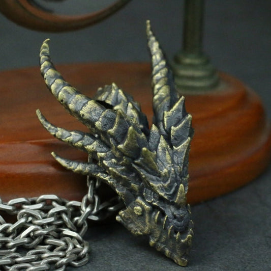 Dragon Force Pendant - Artisan 925 Silver Mythical Creature Necklace