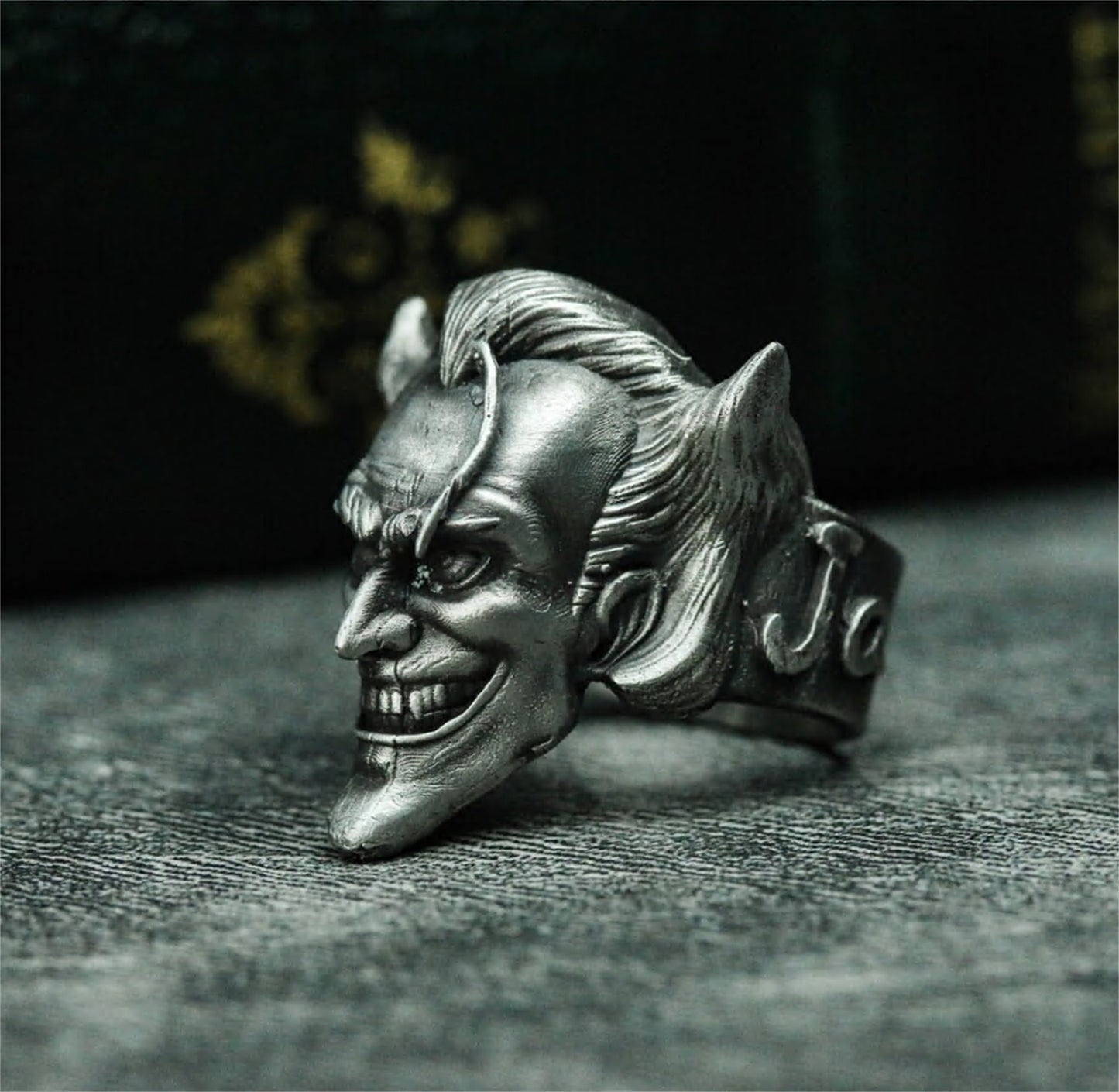 Chaos Trickster Band Ring - 925 Sterling Silver Mythical Character Jewelry - SATANHORN