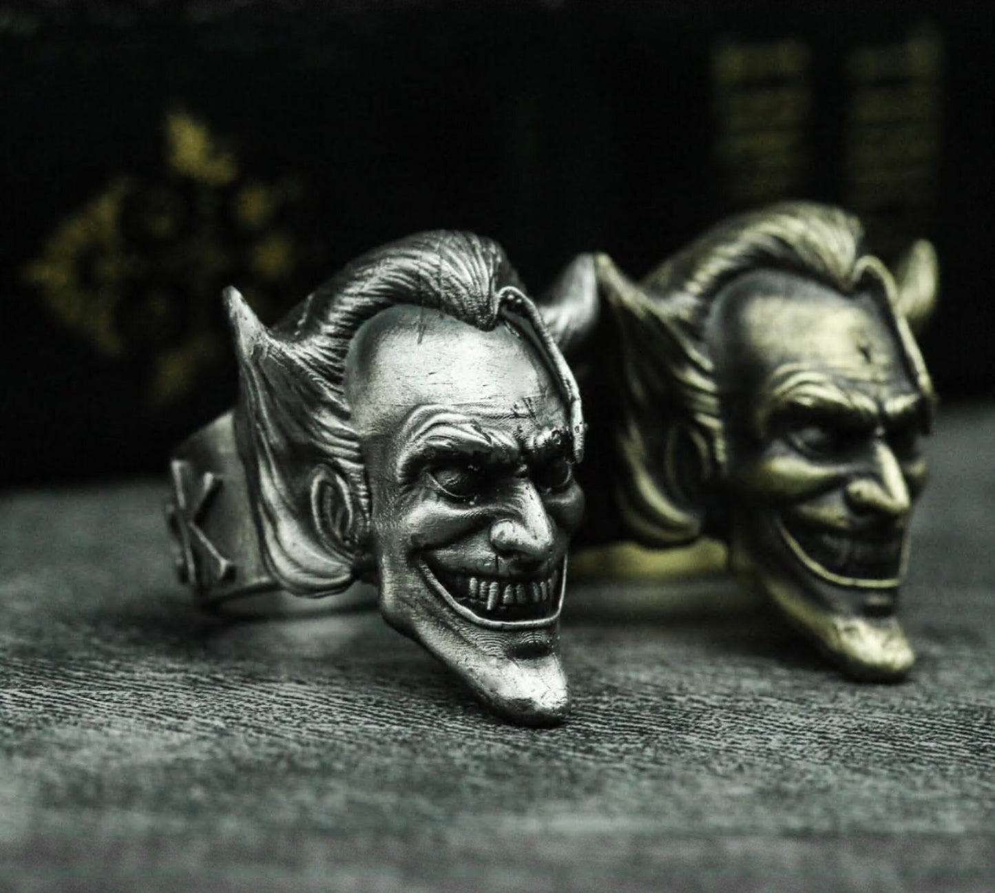 Chaos Trickster Band Ring - 925 Sterling Silver Mythical Character Jewelry - SATANHORN