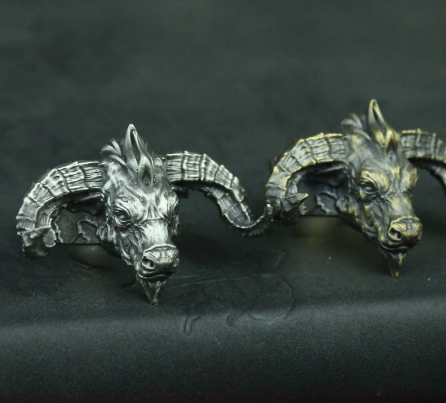 Bison 925 silver ring, bull ring, men's bull ring, bullfighting jewelry, handsome bull