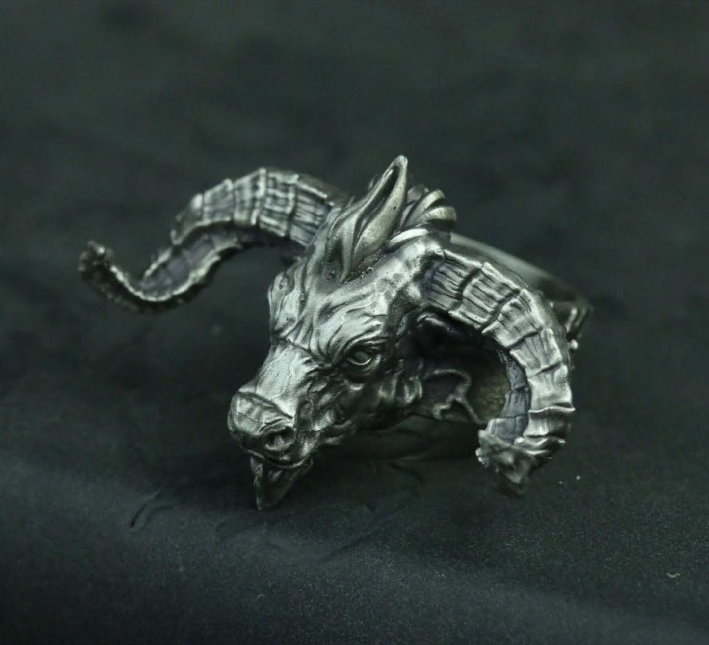 Bison 925 silver ring, bull ring, men's bull ring, bullfighting jewelry, handsome bull