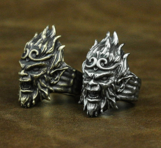 Monkey King 925 Silver Ring, Wukong Ring, Monkey Ring, Men's Ring, Men's Accessories, Animal Rings - SATANHORN
