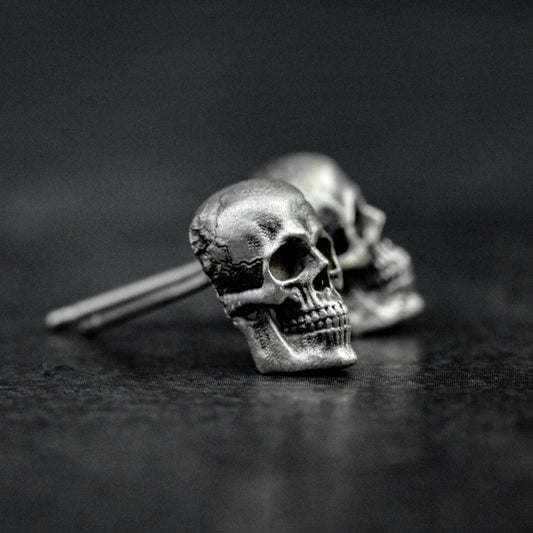 Skull Stud Earrings, Skull Jewelry, Personalized Gifts, Men's Gifts, Halloween Gifts
