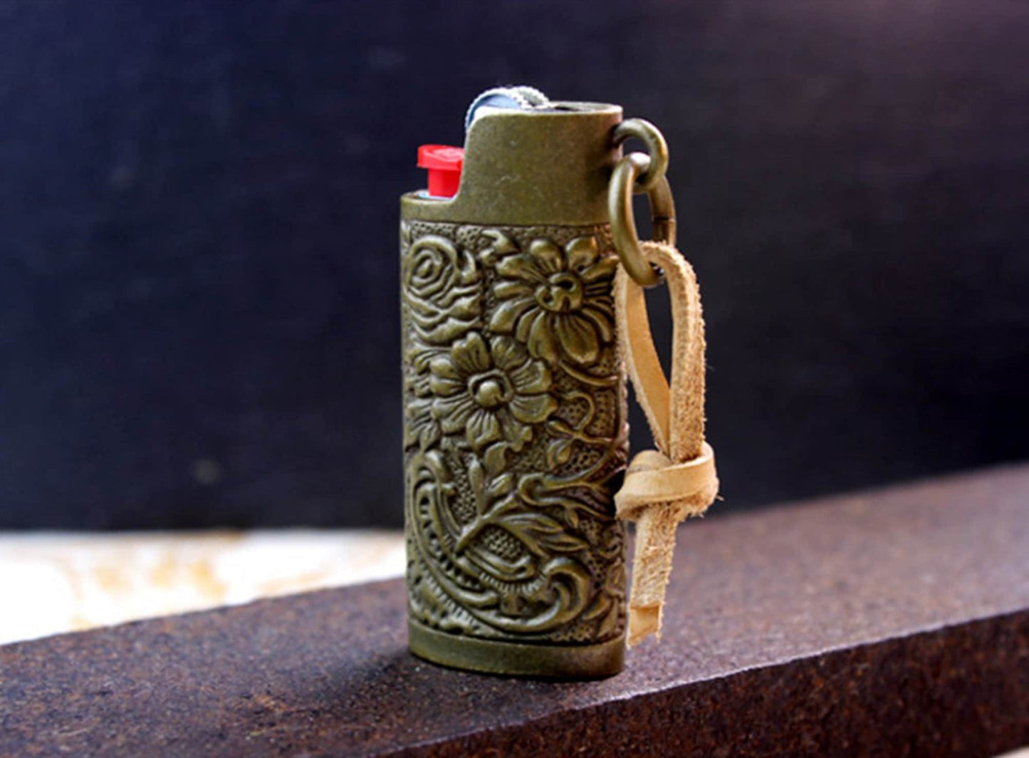 Brass BAK lighter shell, brass retro pattern lighter shell